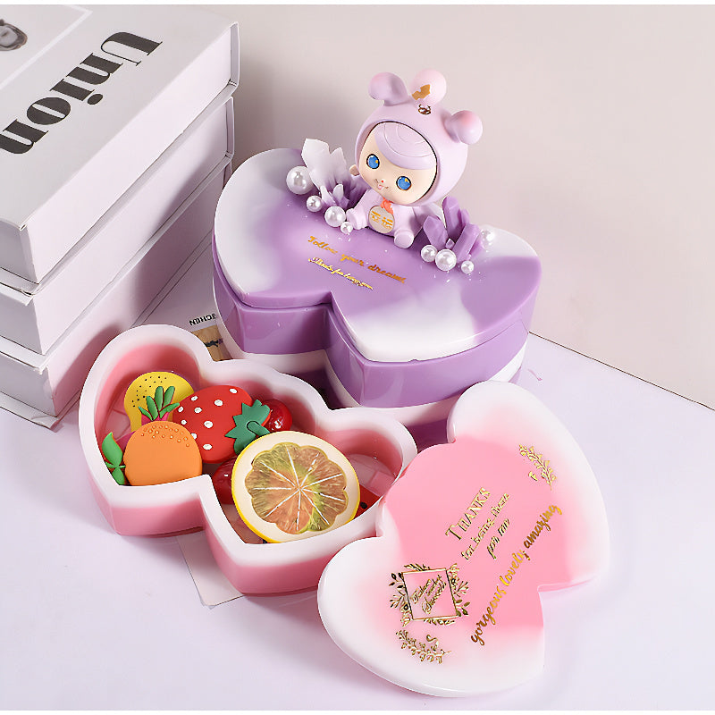 Double Heart Storage Box Silicone Mould image 3