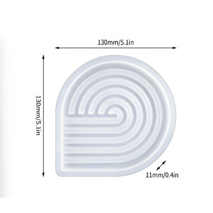Spiral Ribbed Round Tray Silicone Mould image 3
