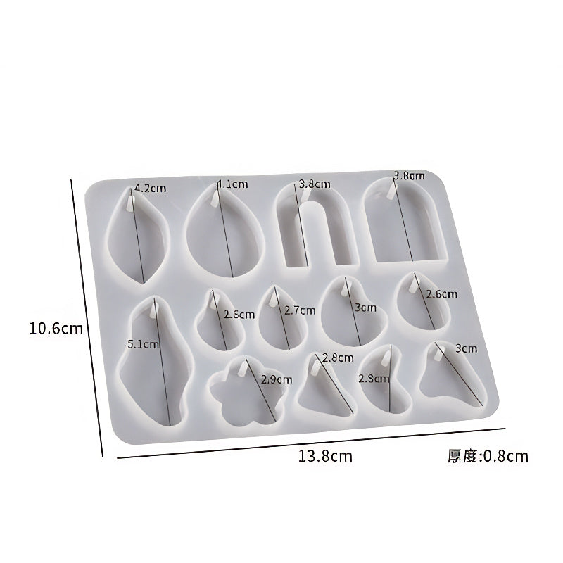 Organic Teardrop Charm Silicone Mould image 1