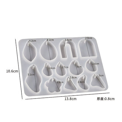 Organic Teardrop Charm Silicone Mould image 1