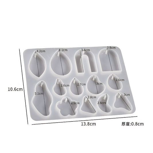 Organic Teardrop Charm Silicone Mould image 1