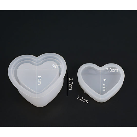 Heart Silicone Jar Mould with Insert (90mm x 80mm) image 0
