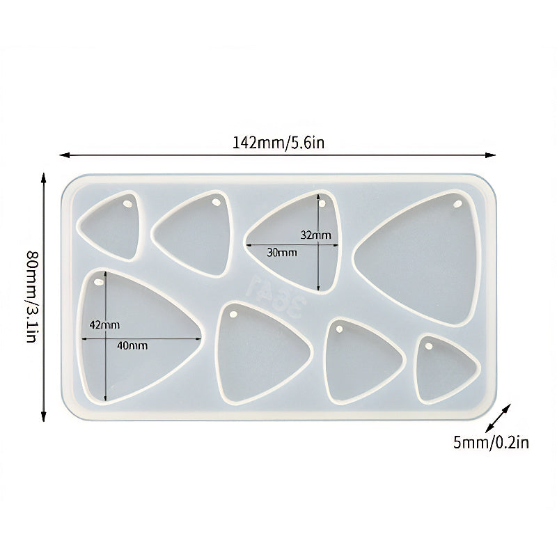 Triangle Pendant Silicone Mould image 0