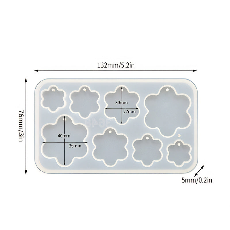 Flower Pendant Silicone Mould image 0