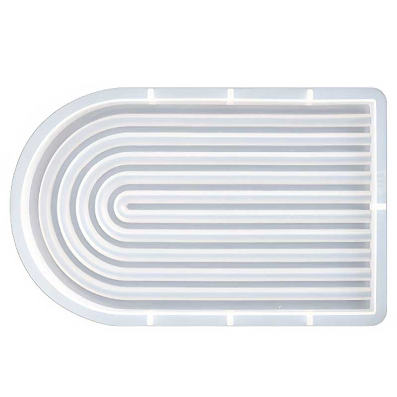 Rounded End Ribbed Tray Silicone Mould image 0