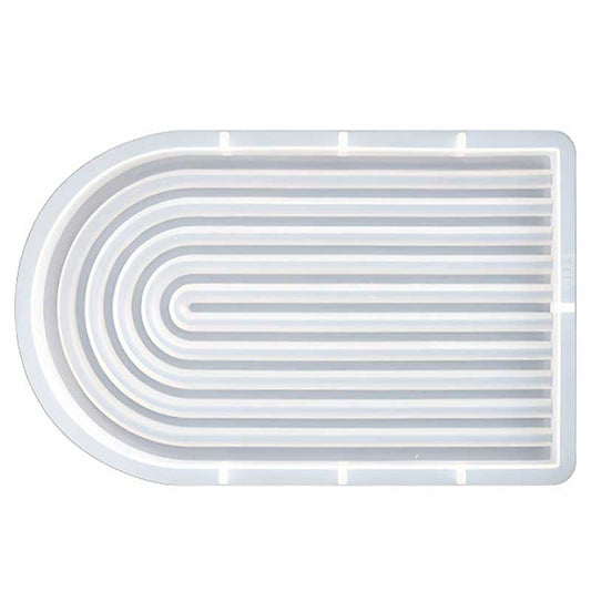 Rounded End Ribbed Tray Silicone Mould image 0