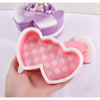 Double Heart Storage Box Silicone Mould image 5