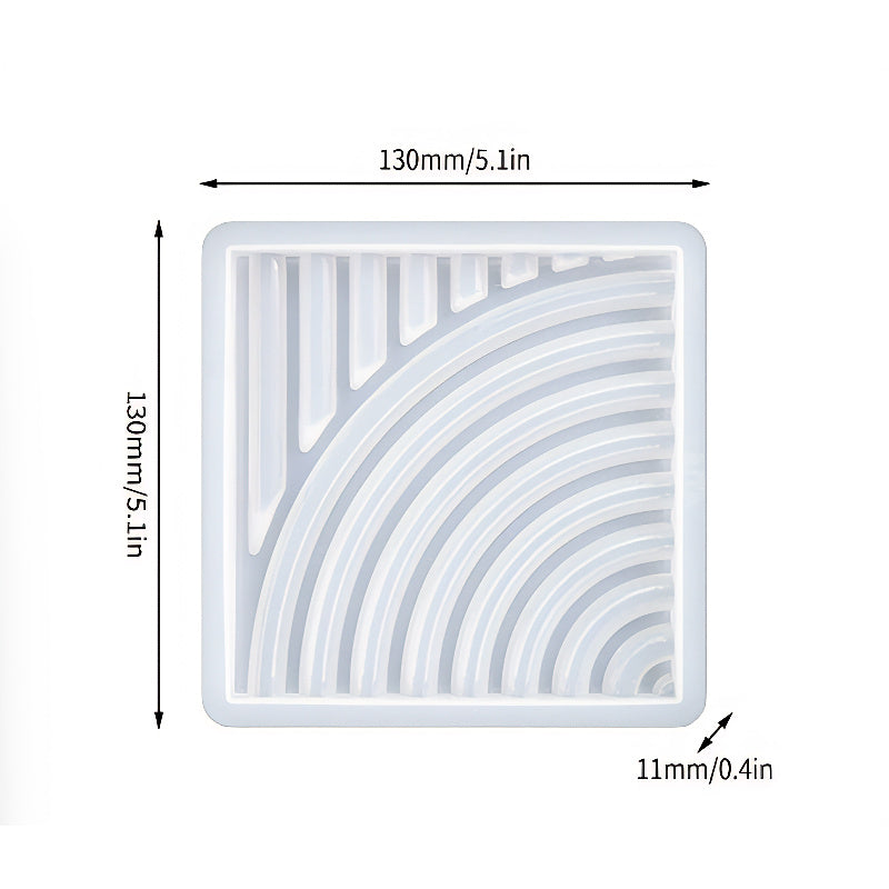 Curved Ribbed Square Tray Silicone Mould image 3