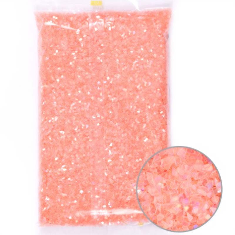 Coral Iridescent Glass Flakes (450g) RS2016 image 0