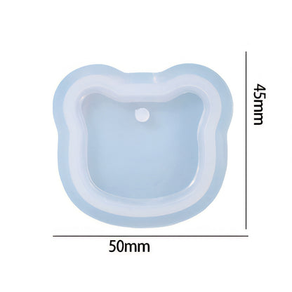 Bear Face Pendant Silicone Mould 50mm x 45mm image 1