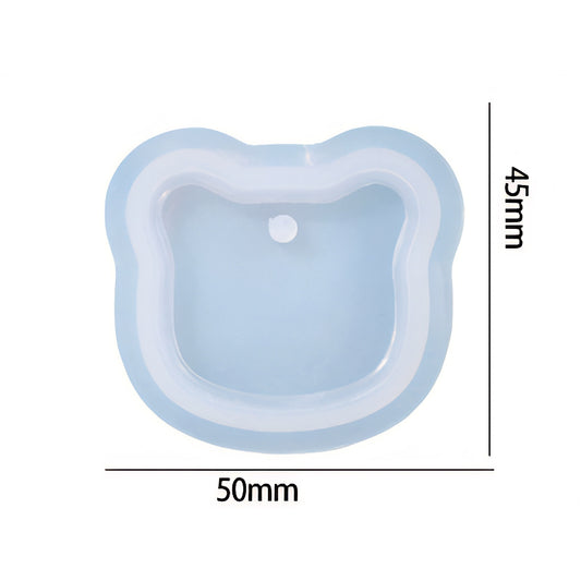 Bear Face Pendant Silicone Mould 50mm x 45mm image 1