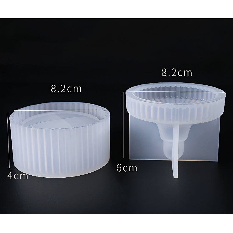 Ribbed Lidded Jar Silicone Mould image 1
