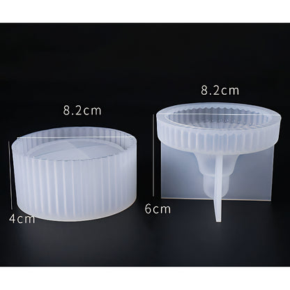 Ribbed Lidded Jar Silicone Mould image 1