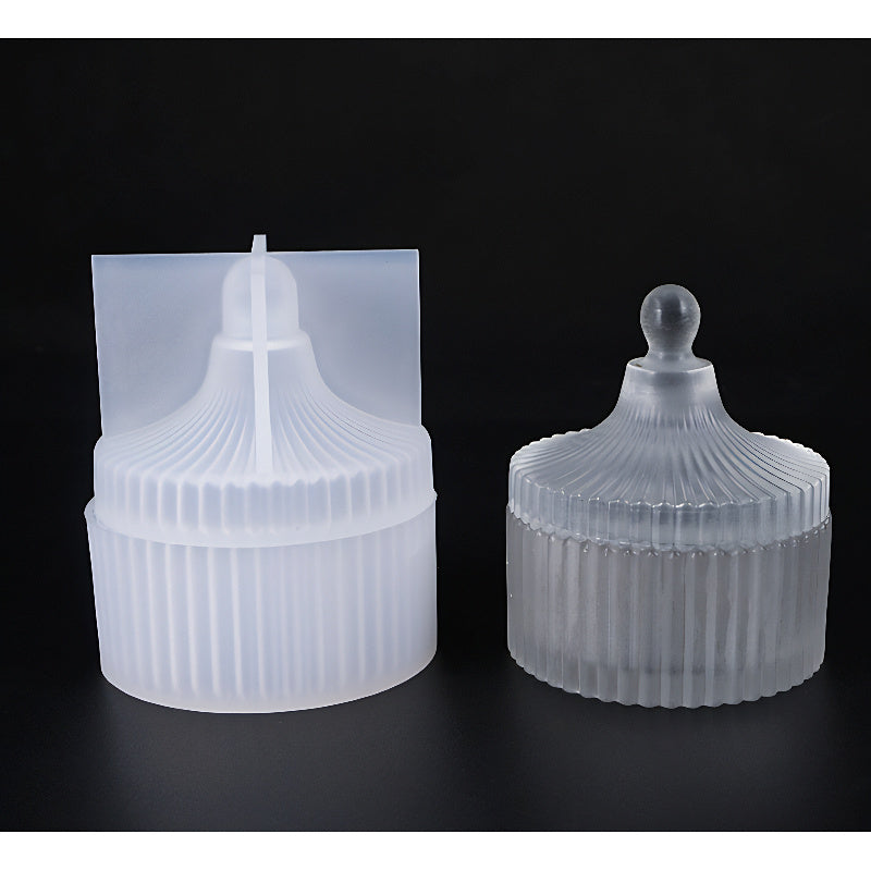 Ribbed Lidded Jar Silicone Mould image 5