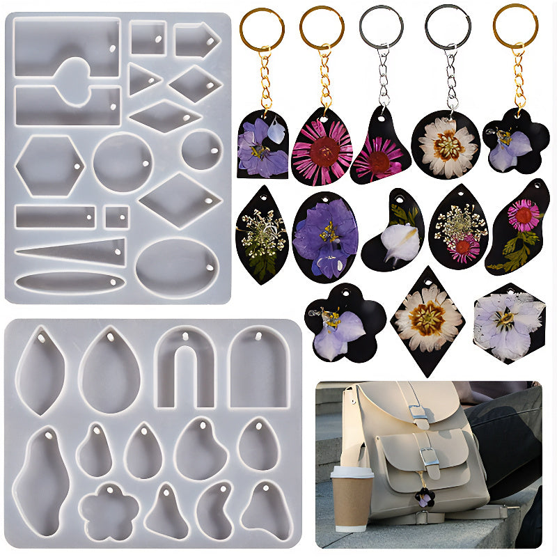 Organic Teardrop Charm Silicone Mould image 3