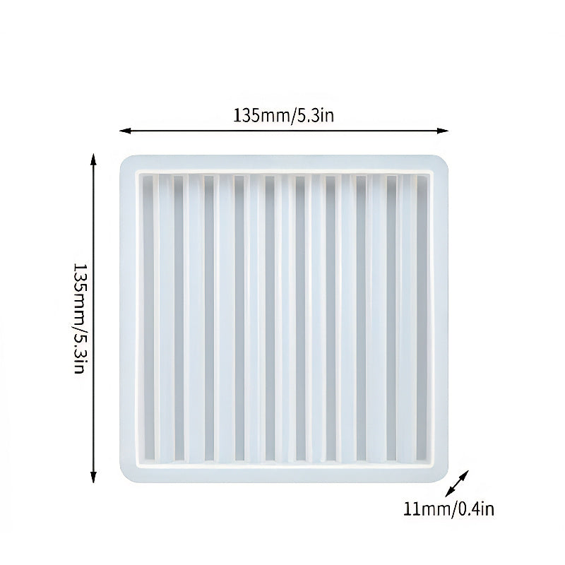 Square Ribbed Tray Silicone Mould image 3