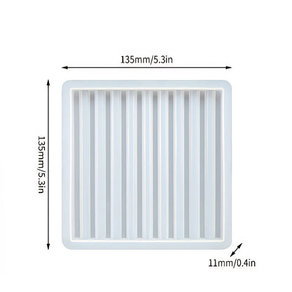 Square Ribbed Tray Silicone Mould image 3