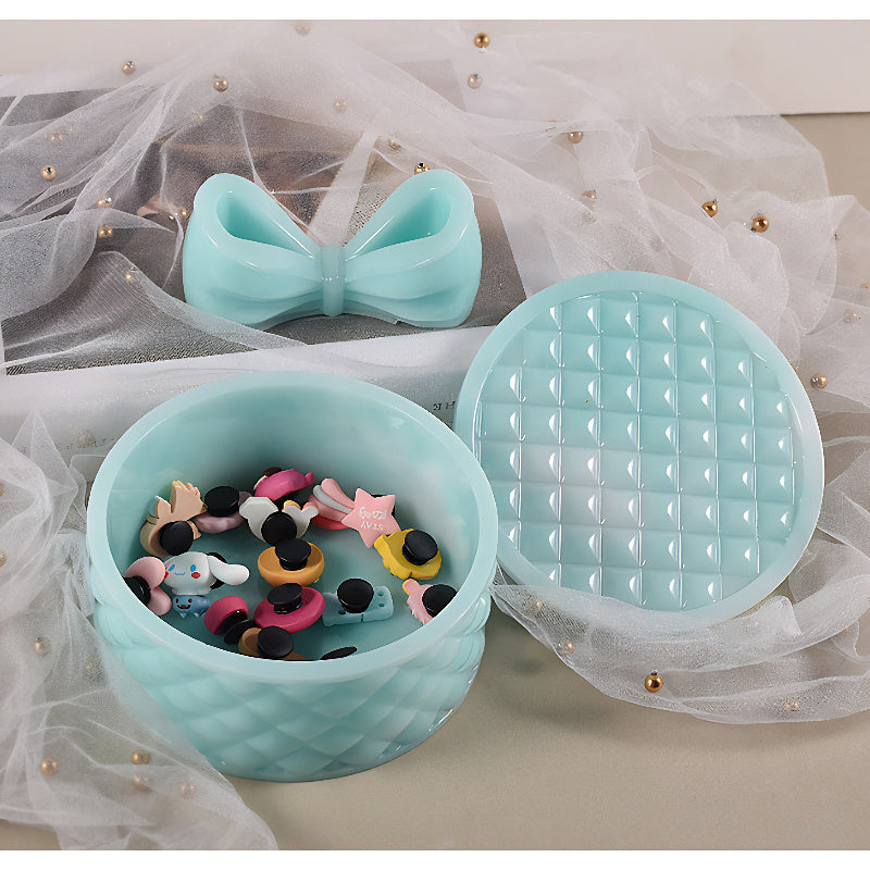 Round Gift Box Silicone Mould with Bow Lid image 9