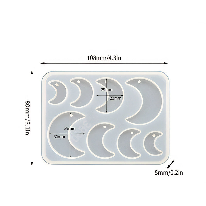 Moon Pendant Silicone Mould image 0