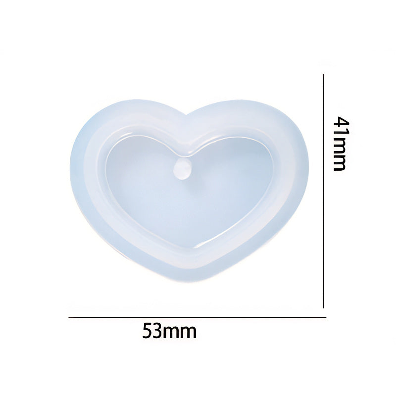Heart Pendant Silicone Mould 53mm x 41mm image 1