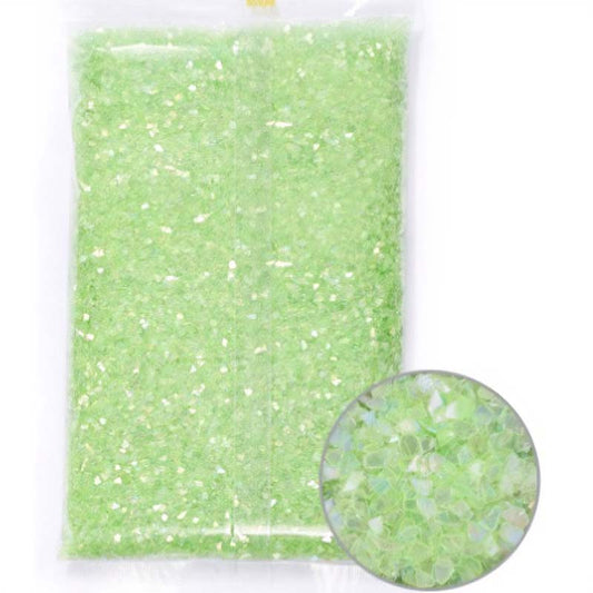 Green Iridescent Glass Flakes (450g) RS2017 image 0