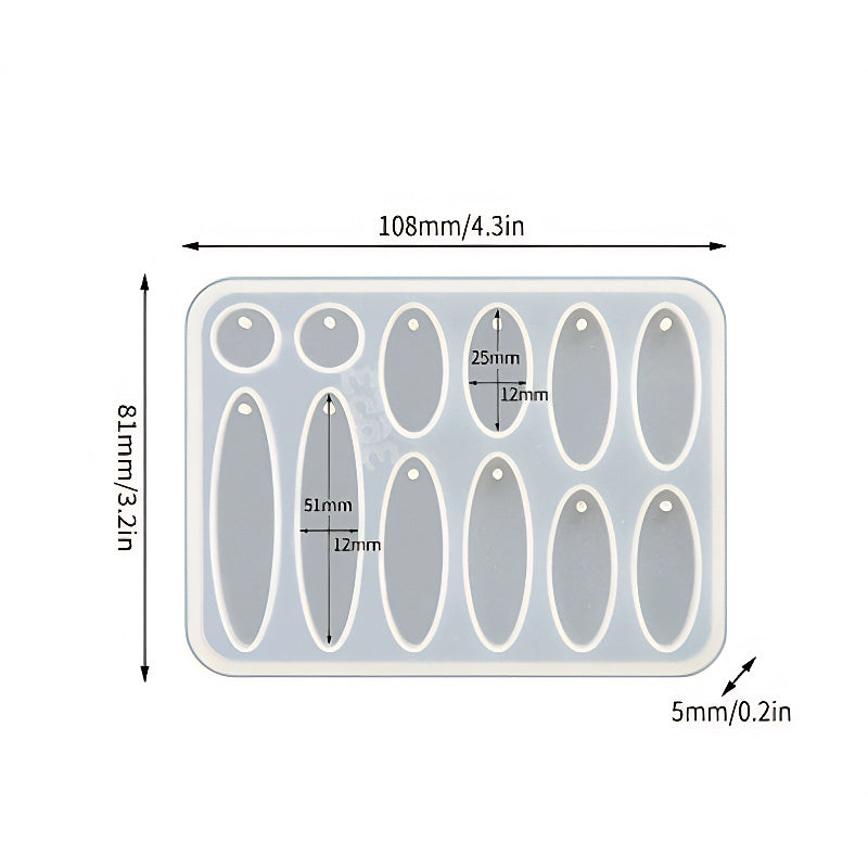 Oval Pendant Silicone Mould image 0