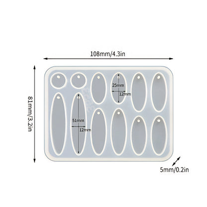Oval Pendant Silicone Mould image 0