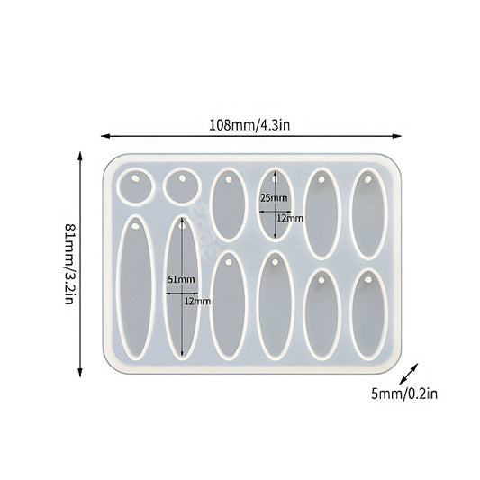 Oval Pendant Silicone Mould image 0