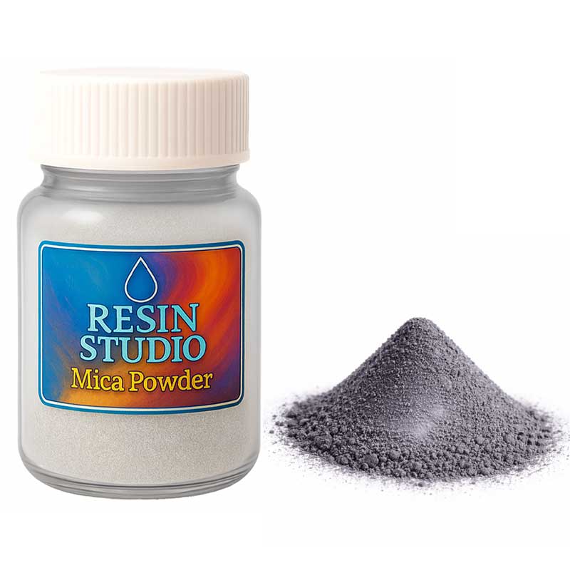 Silver Black Mica Powder image 0