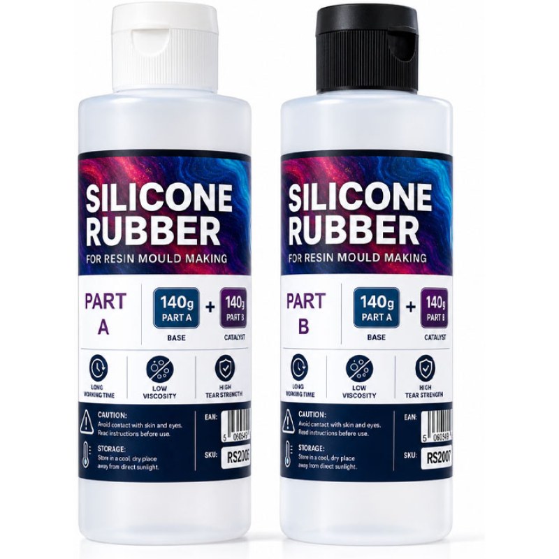 Resin Studio 1:1 Silicone Rubber for Mould Making – 280g Kit (140g + 140g) RS2070