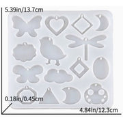 Resin Studio 14-Cavity Butterfly, Bird & Assorted Pendant Silicone Mould RSM5273 additional image 2