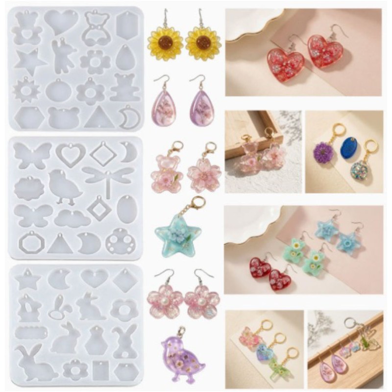 Resin Studio 16-Cavity Easter Bunny & Assorted Shapes Pendant Silicone Mould RSM5272 additional image 2