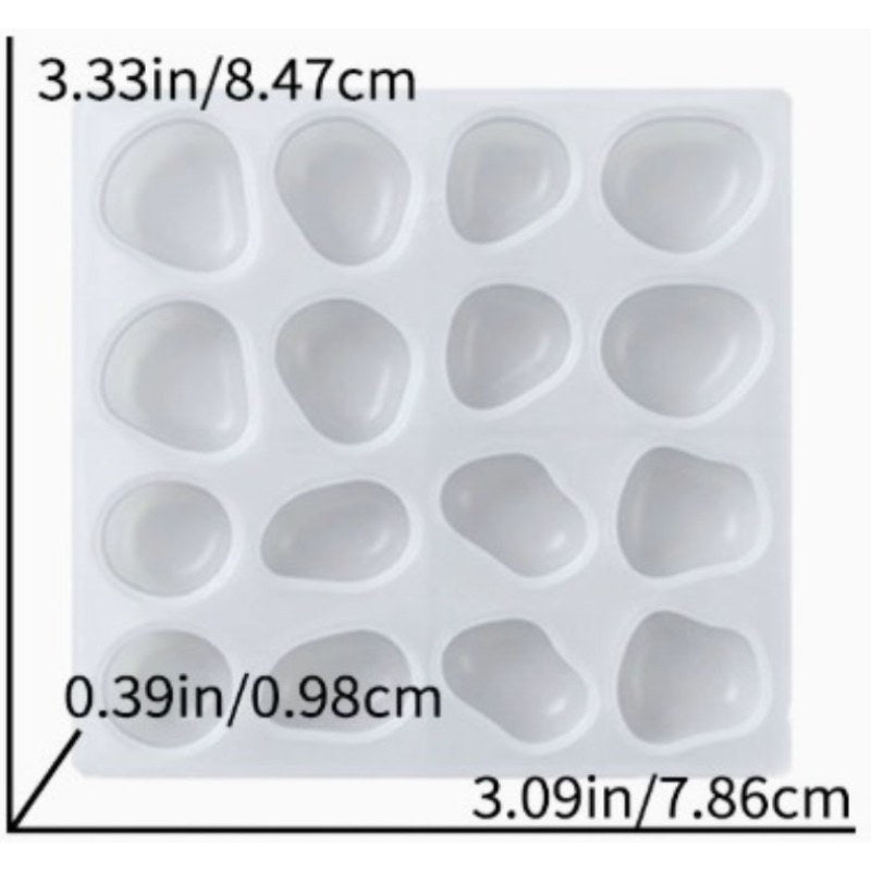 Resin Studio 16-Cavity Irregular Pebble Stone Silicone Mould RSM5270 additional image 2