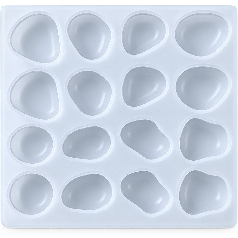 Resin Studio 16-Cavity Irregular Pebble Stone Silicone Mould RSM5270