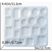 Resin Studio 20-Cavity Faceted Gemstone Pendant Silicone Mould RSM5252 additional image 2