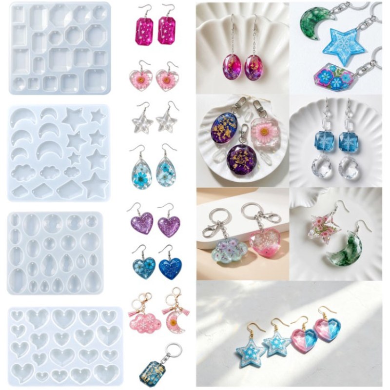 Resin Studio 20-Cavity Faceted Gemstone Pendant Silicone Mould RSM5252 additional image 3