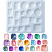 Resin Studio 20-Cavity Faceted Gemstone Pendant Silicone Mould RSM5252