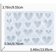 Resin Studio 20-Cavity Faceted Heart Pendant Silicone Mould RSM5254 additional image 2