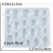 Resin Studio 24-Cavity Oval, Round & Teardrop Gemstone Pendant Silicone Mould RSM5253 additional image 2