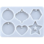 Resin Studio 6-Cavity Assorted Christmas Ornament Pendant Silicone Mould RSM5277