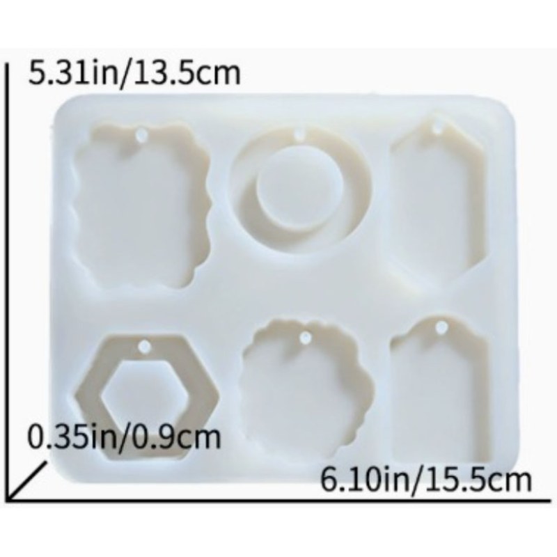 Resin Studio 6-Cavity Geometric Pendant Silicone Mould RSM5278 additional image 2