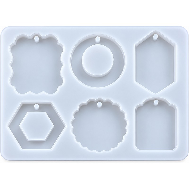 Resin Studio 6-Cavity Geometric Pendant Silicone Mould RSM5278