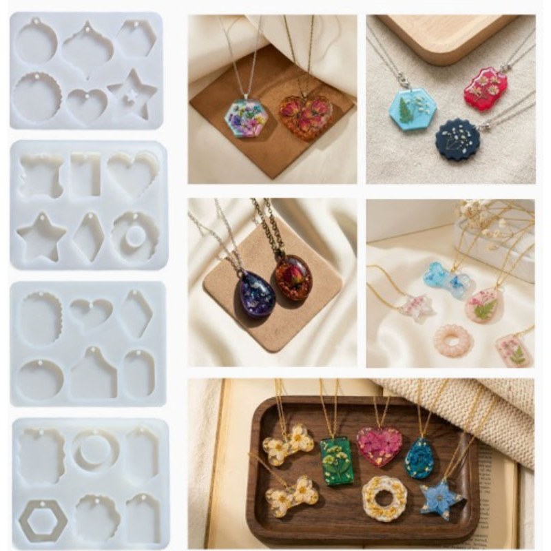 Resin Studio 6-Cavity Teddy Bear, Heart & Geometric Pendant Silicone Mould RSM5276 additional image 3