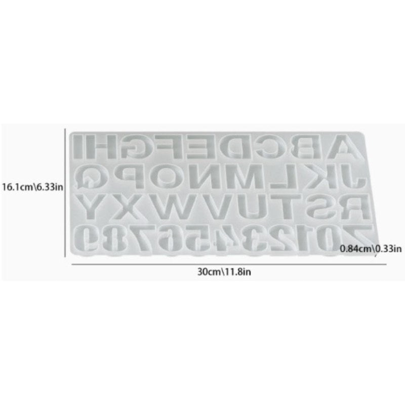Resin Studio Alphabet & Numbers Silicone Mould (Set 2) RSM5230 additional image 2