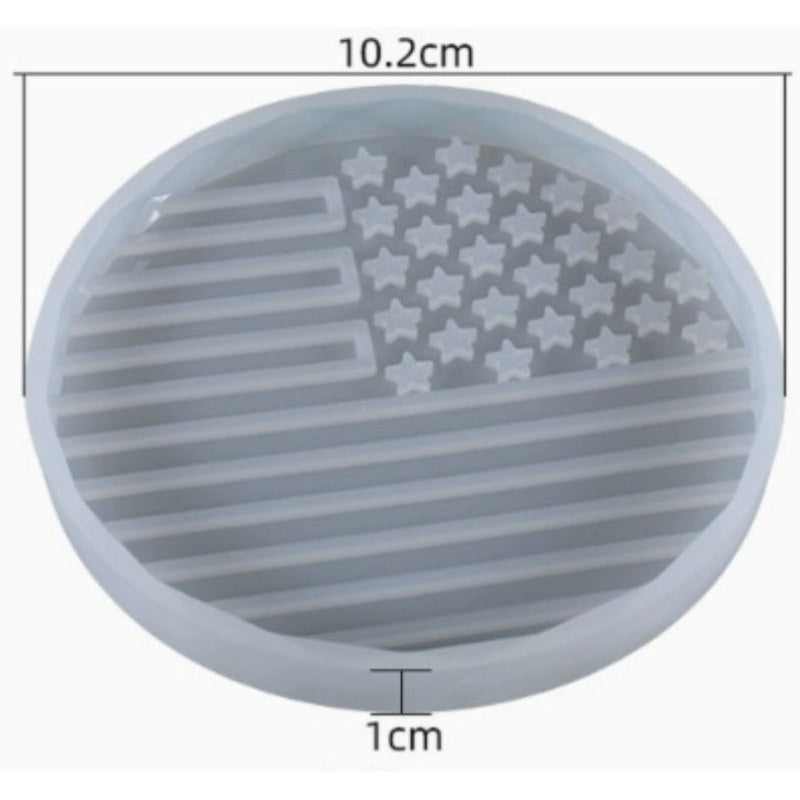 Resin Studio American Flag Coaster Silicone Mould RSM5205 additional image 2