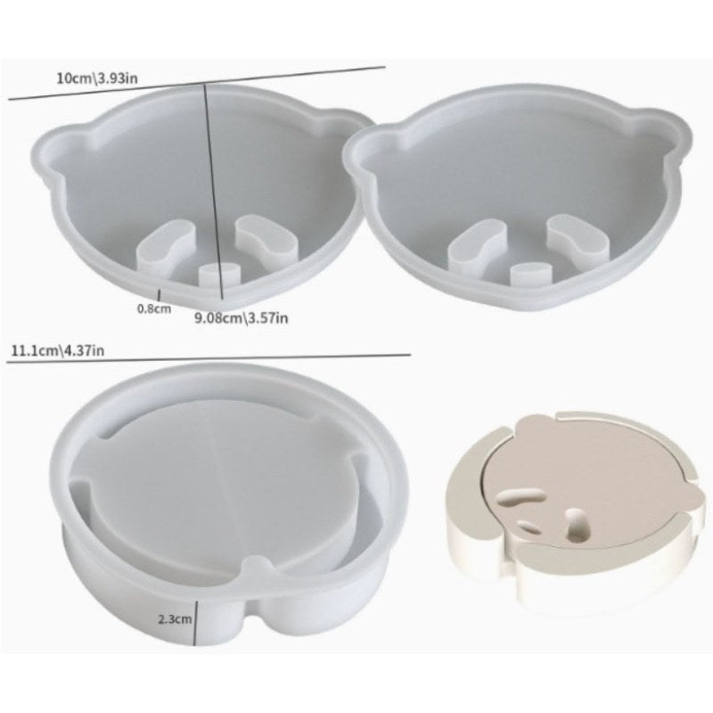 Resin Studio Bear Coaster & Holder Silicone Mould Set RSM5215 additional image 2