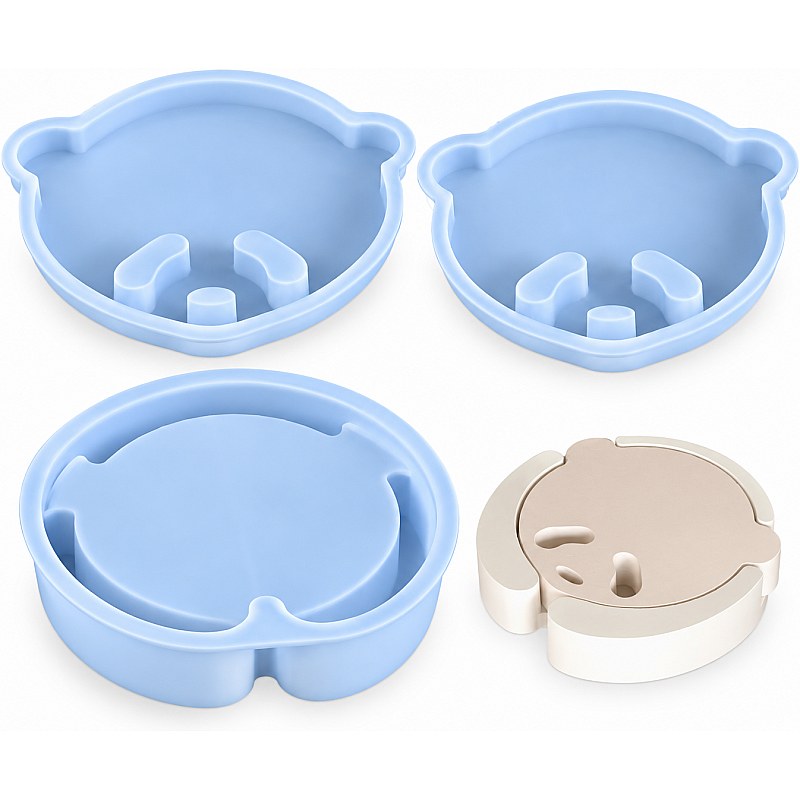 Resin Studio Bear Coaster & Holder Silicone Mould Set RSM5215