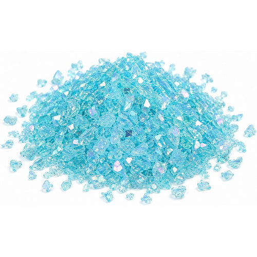 Light Blue Iridescent Glass Flakes 50g