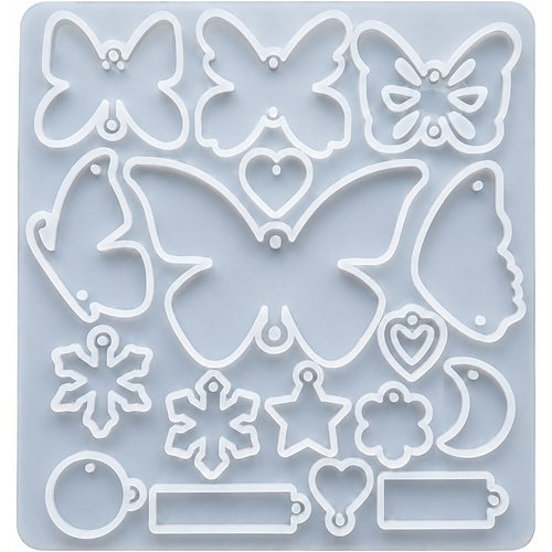 Resin Studio Butterfly and Mixed Shapes Silicone Pendant Mould RSM5232