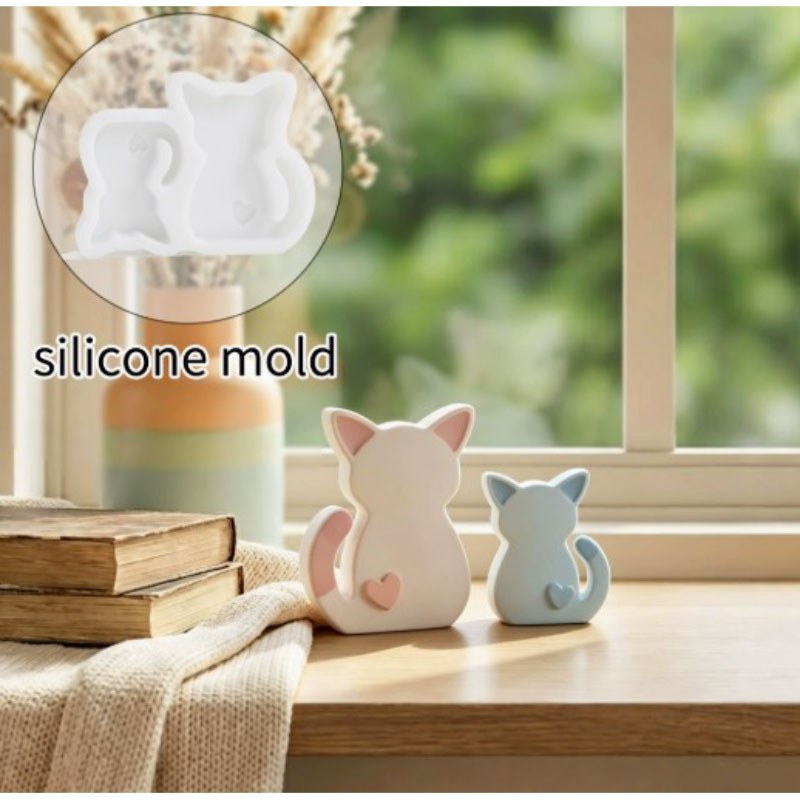 Resin Studio Cat Pair with Hearts Silicone Mould RSM5279 additional image 3